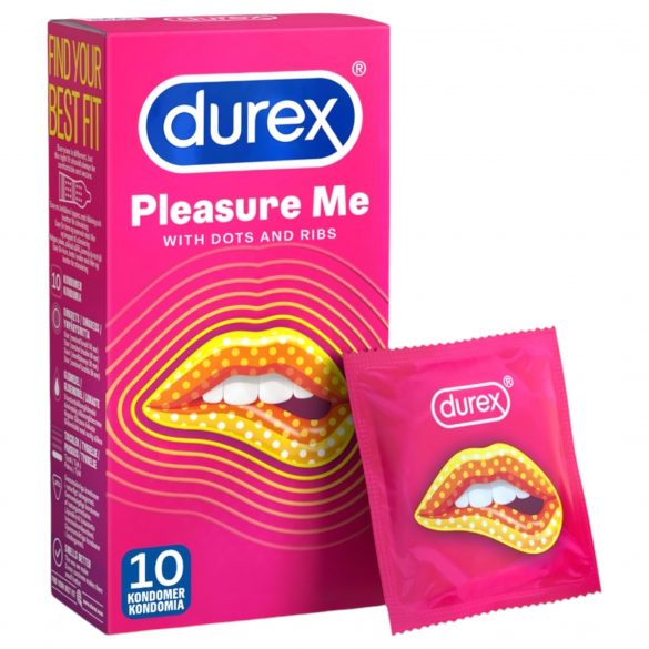 Durex Pleasure Me - gerippt-gepunktetes Kondom (10 Stück)