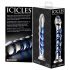 Icicles No. 5 - Spiralglas-Dildo (Transparent-Blau)