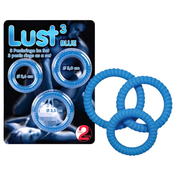 You2Toys - Lust Penisringtrio - blau 