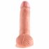 King Cock 7 Hoden-Dildo (18 cm) - Naturfarben 