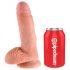 King Cock 7 Hoden-Dildo (18 cm) - Naturfarben 