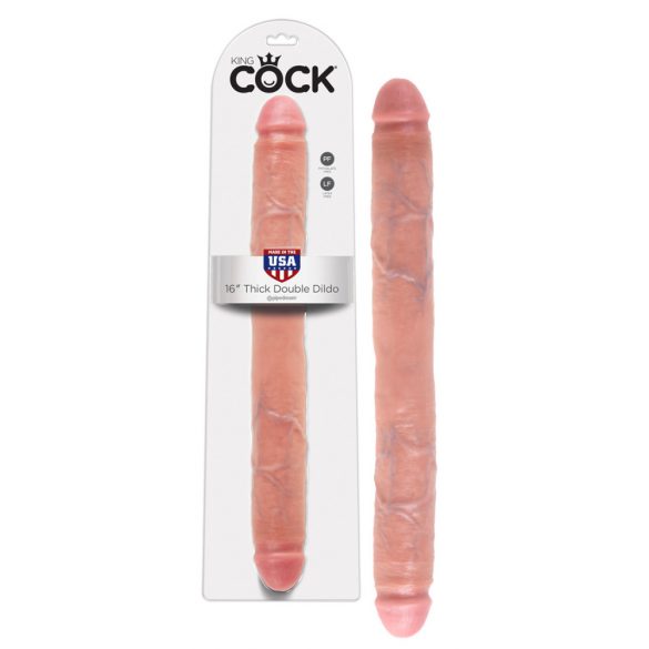 King Cock 16 Doppeldildo (41 cm) - naturfarben 