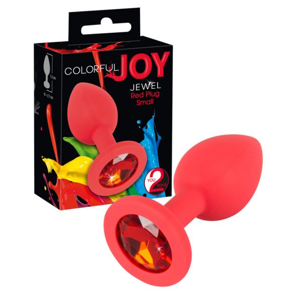 Bunte JOY - kleiner Silikon-Anal-Dildo (Rot) 