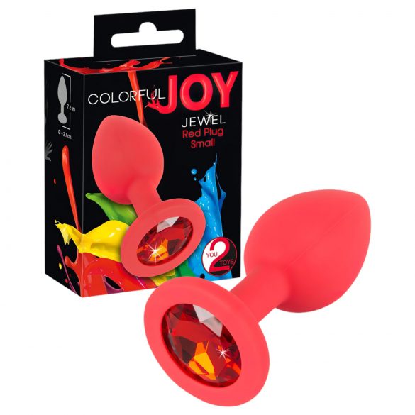 Colorful JOY - Silikon Analplug - Klein (Rot)