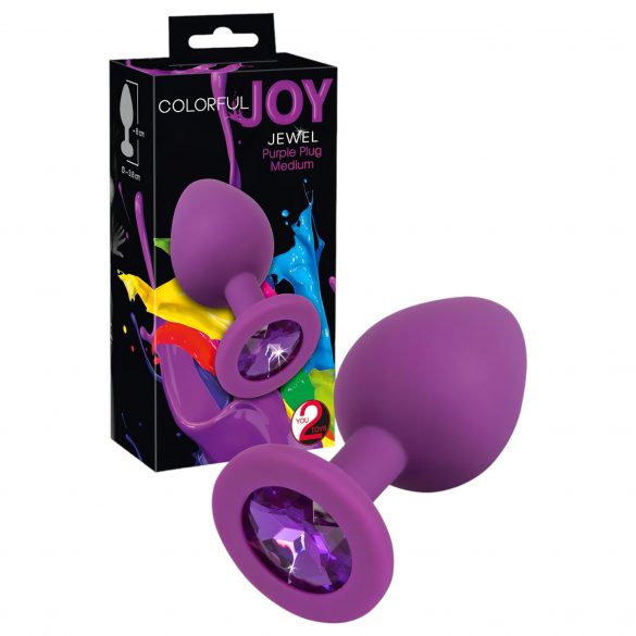 Colorful JOY - Silikon Anal-Dildo - Mittelgroß (Lila) 