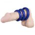 You2Toys - Dickwandiges Silikonring-Trio (blau) 