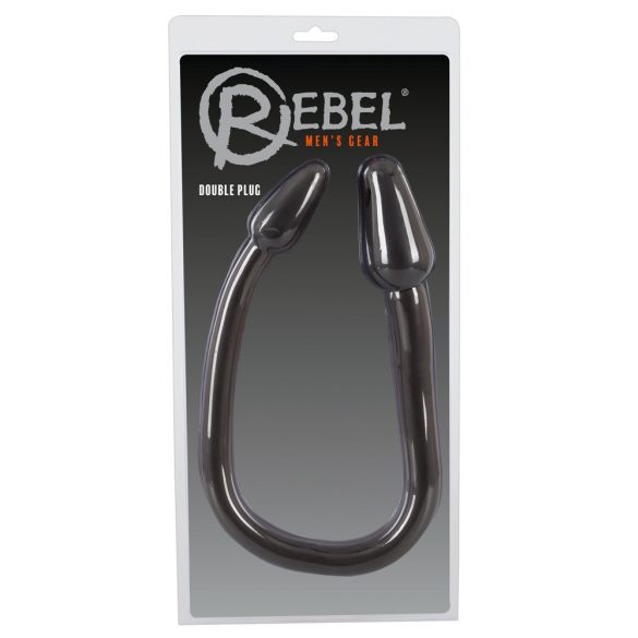 Rebel Double Plug - doppelkegelförmiger Analdildo (schwarz) 