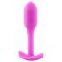 b-Vibe Snug Plug 1 - Analplug mit Innengewicht (55g) - Pink