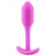 b-vibe Snug Plug 1 - Anal-Dildo mit innerem Gewicht (55g) - Pink für Anfänger 