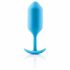 b-vibe Snug Plug 3 - doppelkugeliger Analdildo (180g) - blau 