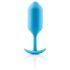 b-Vibe Snug Plug 3 - Doppel-Kugel Anal Plug (180g) - Blau