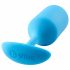 b-vibe Snug Plug 3 - doppelkugeliger Analdildo (180g) - blau 