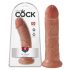 King Cock 8 Dildo (20 cm) - dunkle Naturfarbe 