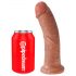 King Cock 8 Dildo (20 cm) - Dunkel Natur