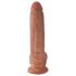 King Cock 9 Hoden-Dildo (23 cm) - Braun