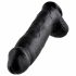 King Cock 12 mit Hoden großer Dildo (30 cm) - Schwarz