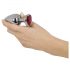 You2Toys - Diamond - 159g Aluminium Anal Plug (Silber-Rot)