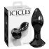 Icicles No. 78 - konischer Glas Anal Dildo (schwarz) 