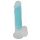 You2Toys Glow in the Dark - saugnapfbasierter, leuchtender Dildo mit Hoden (Blau) 