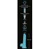 You2Toys Glow in the Dark - saugnapfbasierter, leuchtender Dildo mit Hoden (Blau) 