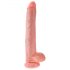 King Cock 14 großer Dildo mit Hoden (35cm) - natur