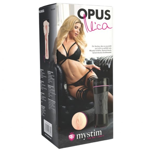 mystim OPUS Mica - realistischer Masturbator (natur-schwarz) 