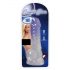 Crystal Clear - Sockel Hoden Dildo - 19,5 cm (transparent-lila) 