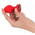 You2Toys Plug M - Anal-Dildo mit schwarzem Stein und Herzform - Medium (Rot) 