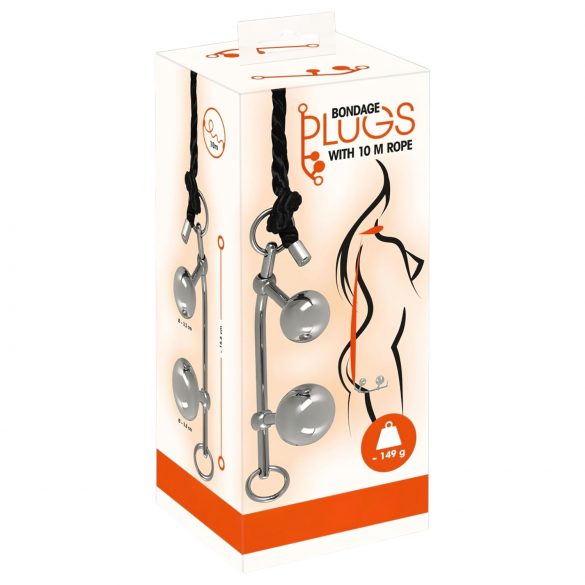 You2Toys Bondage Plugs - Metallkugeln (149g) - Silber