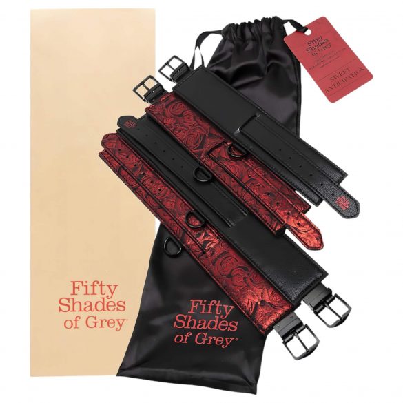 Fifty Shades of Grey - Handschellen Set (schwarz-rot) 