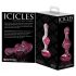 Icicles No. 75 - Anal dildo aus Glas mit Herzdesign (rosa) 