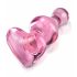 Icicles Nr. 75 - Herzform Glas Analplug (Pink)