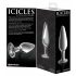 Icicles No. 26 - konischer, gläserner Anal-Dildo (transparent)