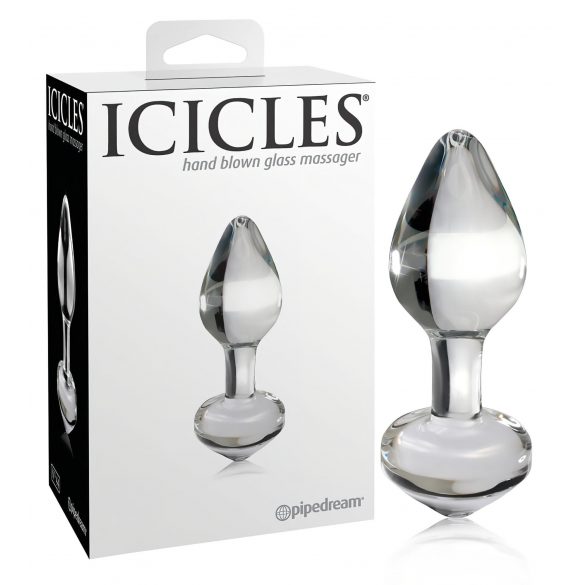 Icicles No. 44 - konischer Glas-Anal-Dildo (transparent)