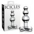 Icicles Nr. 47 - Dreifachperlen-Glas-Analplug (Transparent)