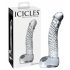 Icicles Nr. 61 - Glasdildo mit Hoden und Penis (transparent)