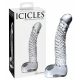 Icicles Nr. 61 - Hoden und Penis aus Glas Dildo (transparent) 