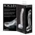 Icicles Nr. 61 - Hoden und Penis aus Glas Dildo (transparent) 