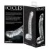 Icicles Nr. 61 - Glasdildo mit Hoden und Penis (transparent)