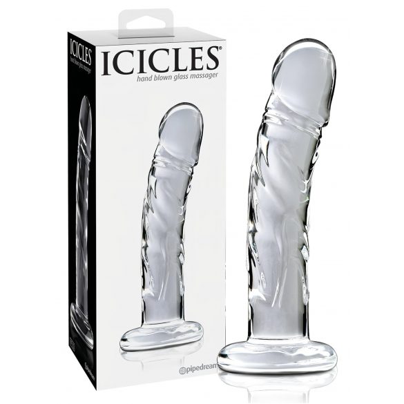 Icicles No. 62 - Glasdildo mit Penisdesign (transparent)