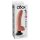 King Cock 9 - biegsamer, standfester Vibrator (26cm) - Naturfarben 