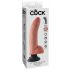 King Cock 9 - biegsamer, standfester Vibrator (26cm) - Naturfarben 