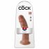 King Cock 9 - Saugnapf-Realistischer Dildo (23 cm) - Dunkle Naturfarbe