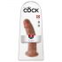 King Cock 9 - Lebensechter Saugfuß-Dildo (23cm) - Dunkel Natur