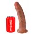 King Cock 9 - realistischer Dildo mit Saugnapf (23cm) - dunkles Natur 