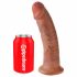 King Cock 9 - Saugnapf-Realistischer Dildo (23 cm) - Dunkle Naturfarbe