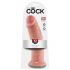 King Cock 10 - Großer Dildo mit Saugfuß (25cm) - Naturfarben 