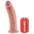 King Cock 10 - Großer Dildo mit Saugfuß (25cm) - Naturfarben 