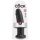 King Cock 10 - Großer Saugnapf Dildo (25cm) - Schwarz 