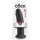 King Cock 10 - großer Saugnapf-Dildo (25 cm) - schwarz